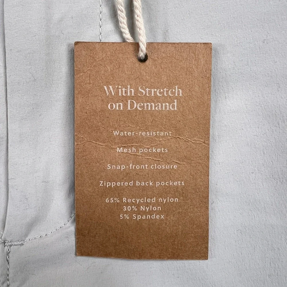 J. Crew 484 Slim Stretch Tech Pants Men 30x32 Khaki Water Resistant Commuter NEW